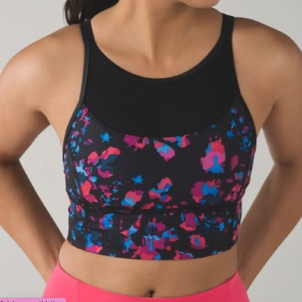 Lululemon Mesh High-Neck Sports Bra - Size 6 - Picture 1 of 7